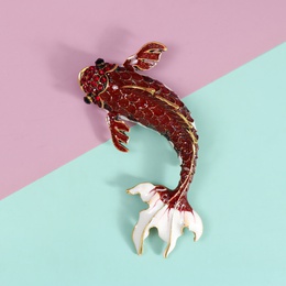 Retro Fish Alloy Enamel WomenS Brooches 1 Piecepicture7