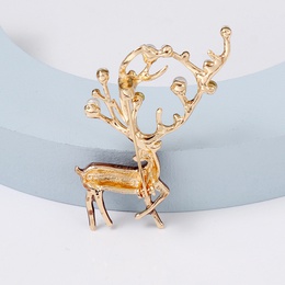 Fashion Deer Alloy Inlay Artificial Pearls Rhinestones WomenS Brooches 1 Piecepicture9