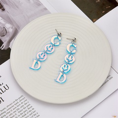 Basic Letter Smiley Face Arylic Patchwork Women'S Dangling Earrings 1 Pair