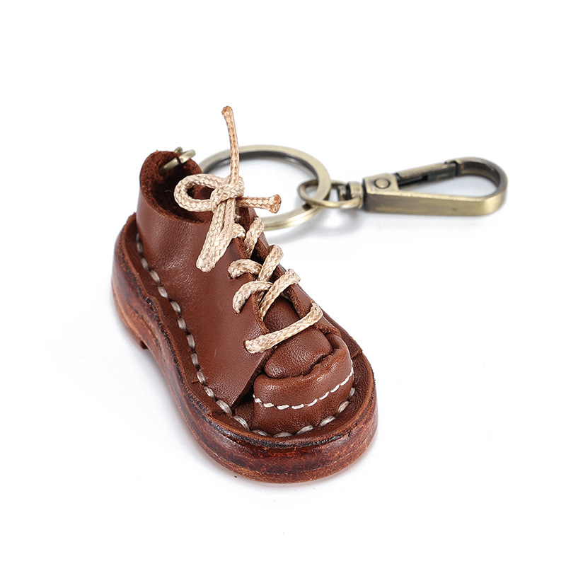 Fashion Shoe Pu Leather Patchwork Unisex Keychain 1 Piecepicture2