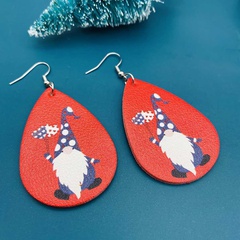 Fashion Santa Claus PU Leather Women'S Earrings 1 Pair