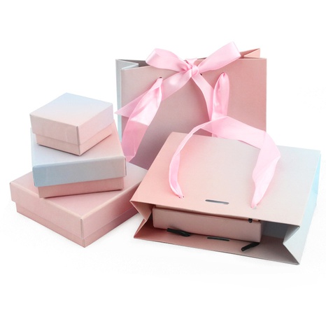 Fashion Gradient Color Paper Jewelry Boxes 1 Piece's discount tags