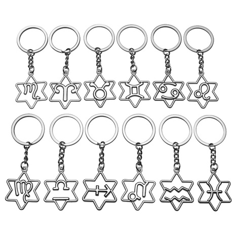 Simple Style Constellation Alloy Plating Bag Pendant Keychain 1 Piece's discount tags
