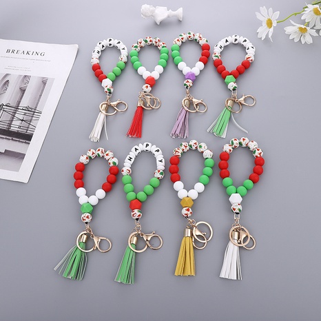 Fashion Christmas Tree Letter Silica Gel Tassel Unisex Bracelets 1 Piece's discount tags