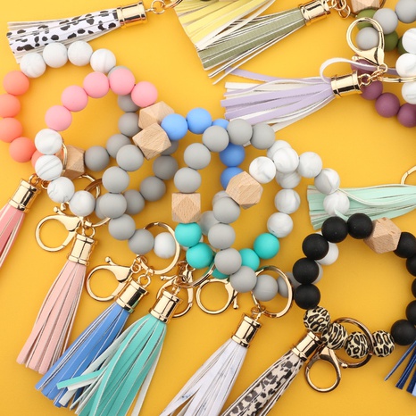 Fashion Color Block Silica Gel Women'S Bag Pendant Keychain 1 Piece's discount tags