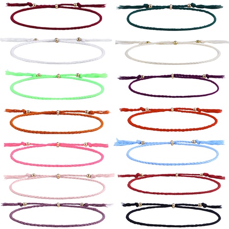 Style Simple Couleur Unie corde Tresser Femmes Bracelets 1 Pièce's discount tags