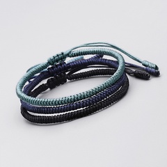 Ethnic Style Solid Color Jade thread Braid Unisex Bracelets 1 Piece
