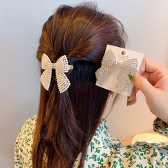 Sweet Bow Knot Alloy Plating Artificial Rhinestones Artificial Pearls Hair Clip