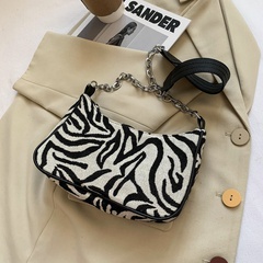 Women'S Small All Seasons Canvas Zebra Fashion Square Zipper Crossbody Bag