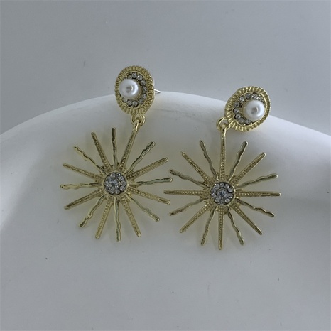 Retro Geometric Alloy Diamond Pearl Women'S Drop Earrings 1 Pair's discount tags