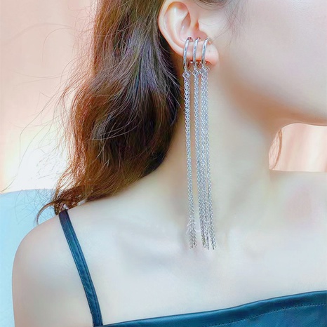 Fashion Simple Style Tassel Alloy Plating Women'S Earrings's discount tags
