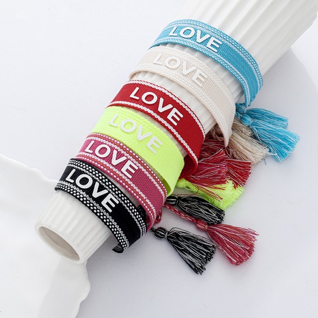 Fashion Love Cloth Drawstring Couple Bracelets 1 Piece's discount tags