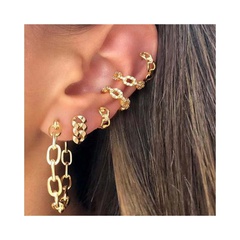 Retro Round Alloy Hollow Out Women'S Hoop Earrings 1 Set