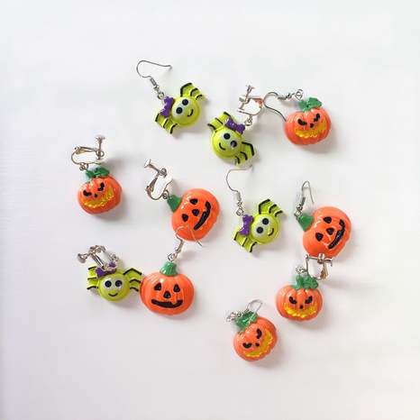 Fashion Pumpkin Resin Epoxy Women'S Earrings 1 Pair's discount tags