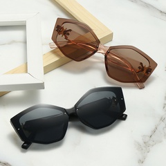 Fashion Color Block Pc Special-Shaped Mirror Full Frame Women's Sunglasses