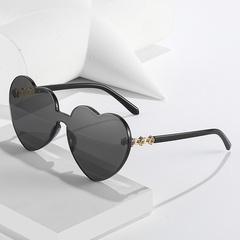 Fashion Heart Shape Pc Special-Shaped Mirror Frameless Women's Sunglasses