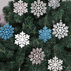 Christmas Fashion Snowflake Plastic Party Hanging Ornaments 1 Set