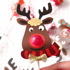 Cute Cartoon  Elk Shape Decorative Card Color Candy Wrap 10 PCs/Bag