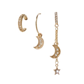 Fashion Star Moon Alloy Inlay Rhinestones WomenS Drop Earrings 1 Setpicture10