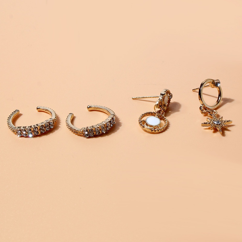 Fashion Geometric Star Alloy Rhinestones WomenS Drop Earrings 1 Set