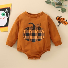 Halloween Fashion Pumpkin Cotton Blend Baby Rompers
