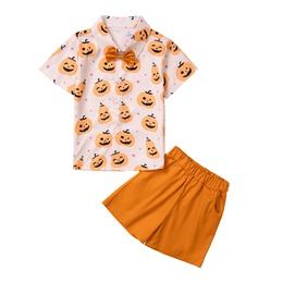 Halloween Fashion Pumpkin Polyester Boys Clothing Setspicture8