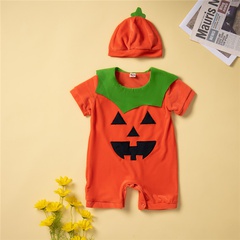 Halloween Fashion Pumpkin Polyester Baby Rompers