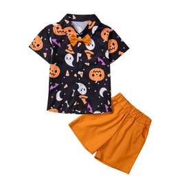 Halloween Fashion Pumpkin Polyester Boys Clothing Setspicture14
