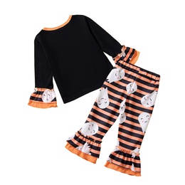 Halloween Fashion Stripe Polyester Girls Clothing Setspicture8
