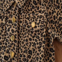 Fashion Leopard Polyester Girls Outerwearpicture10