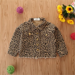 Fashion Leopard Polyester Girls Outerwear