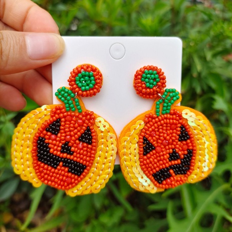 Fashion Pumpkin Resin Beaded Women'S Drop Earrings 1 Pair's discount tags