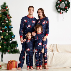 Fashion Santa Claus Polyester Pants Sets Straight Pants T-shirt Family Matching Outfits