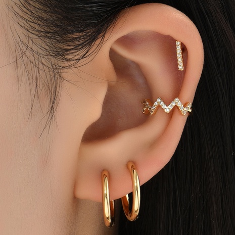 Fashion Geometric Copper Plating Zircon Earrings 1 Set's discount tags