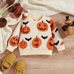 Halloween Cute Pumpkin Cotton Polyester Hoodies & Knitwears