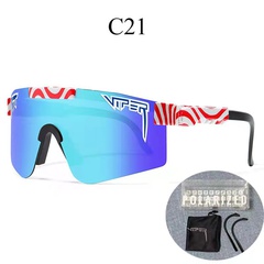Fashion Gradient Color Pc Square Clips Sports Sunglasses