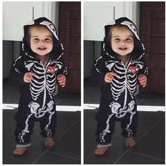 Halloween Fashion Skull Cotton Baby Rompers
