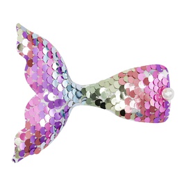Cute Fish Tail Cloth Sequins Inlay Pearl Hair Clip 1 Piecepicture17