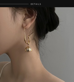 Fashion Geometric Alloy Plating Artificial Pearls Women'S Drop Earrings 1 Pair