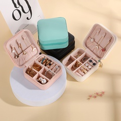 Simple Style Solid Color Pu Leather Jewelry Boxes 1 Piece