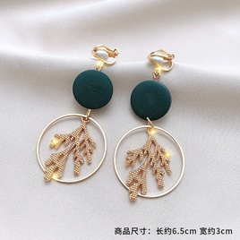 Fashion Geometric Alloy Plating Artificial Gemstones WomenS Ear clips 1 Pairpicture68