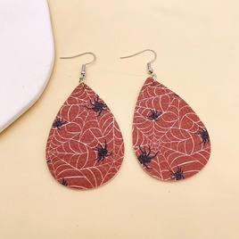 Cartoon Style Water Droplets Ghost PU Leather WomenS Earrings 1 Pairpicture18