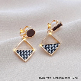Fashion Geometric Alloy Plating Artificial Gemstones WomenS Ear clips 1 Pairpicture50