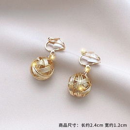 Fashion Geometric Alloy Plating Artificial Gemstones WomenS Ear clips 1 Pairpicture22