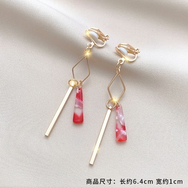 Fashion Geometric Alloy Plating Artificial Gemstones WomenS Ear clips 1 Pairpicture57