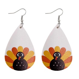 Retro Pumpkin Sunflower PU Leather WomenS Earrings 1 Pairpicture8