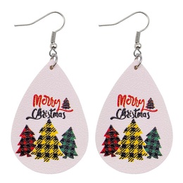 Fashion Christmas Tree Santa Claus PU Leather WomenS Earringspicture6