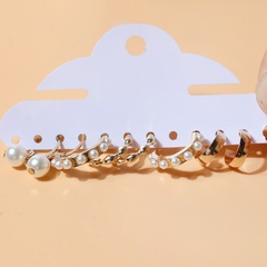 Fashion Geometric Alloy Plating Artificial Pearls Women'S Drop Earrings 1 Set