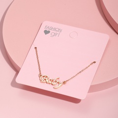 Fashion Letter Alloy Plating Kid'S Necklace 1 Piece
