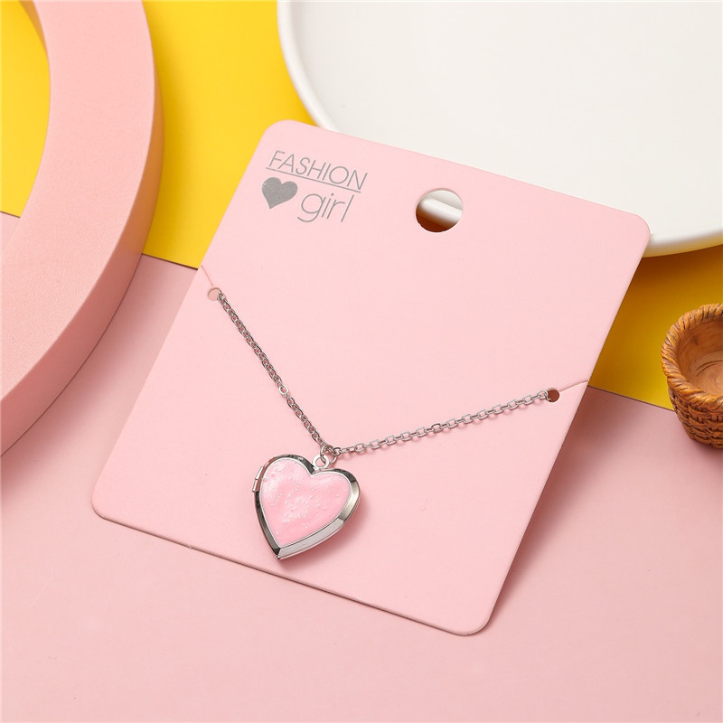Cute Heart Shape Alloy KidS Pendant Necklace 1 Piece